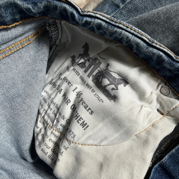 Levi’s Mens Skinny Light Wash Ripped Jeans - Picture 10 of 11